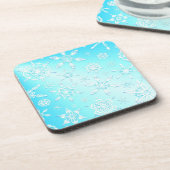 Crystal Snowflakes Pattern Getränkeuntersetzer (Linke Seite)