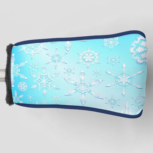 Crystal Snowflakes Pattern Golf Headcover (Vorderseite)