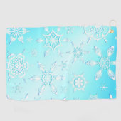 Crystal Snowflakes Pattern Golfhandtuch (Horizontal)