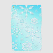 Crystal Snowflakes Pattern Golfhandtuch (Vorderseite)