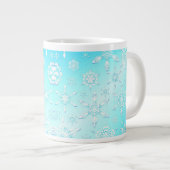 Crystal Snowflakes Pattern Jumbo-Tasse (Vorderseite Rechts)