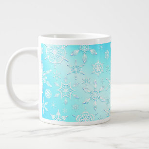 Crystal Snowflakes Pattern Jumbo-Tasse