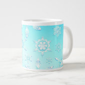 Crystal Snowflakes Pattern Jumbo-Tasse (Vorderseite Rechts)