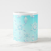 Crystal Snowflakes Pattern Jumbo-Tasse (Vorderseite)