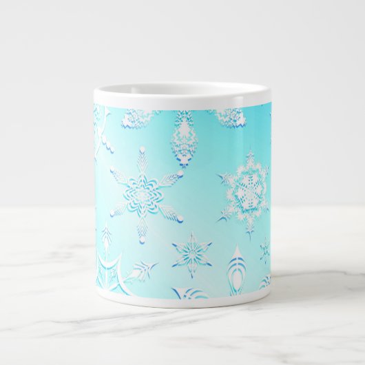 Crystal Snowflakes Pattern Jumbo-Tasse (Vorderseite)