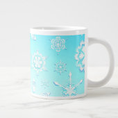 Crystal Snowflakes Pattern Jumbo-Tasse (Rechts)