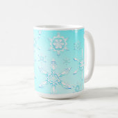 Crystal Snowflakes Pattern Kaffeetasse (VorderseiteRechts)