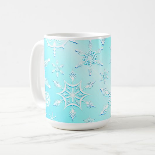 Crystal Snowflakes Pattern Kaffeetasse (Vorderseite Links)