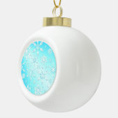 Crystal Snowflakes Pattern Keramik Kugel-Ornament (Rechts)