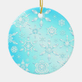 Crystal Snowflakes Pattern Keramik Ornament (Vorne)