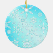 Crystal Snowflakes Pattern Keramik Ornament (Hinten)