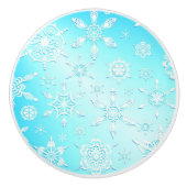 Crystal Snowflakes Pattern Keramikknauf (Vorderseite)