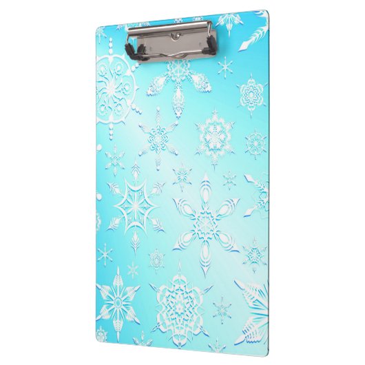 Crystal Snowflakes Pattern Klemmbrett (Links)