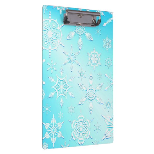 Crystal Snowflakes Pattern Klemmbrett (Rechts)