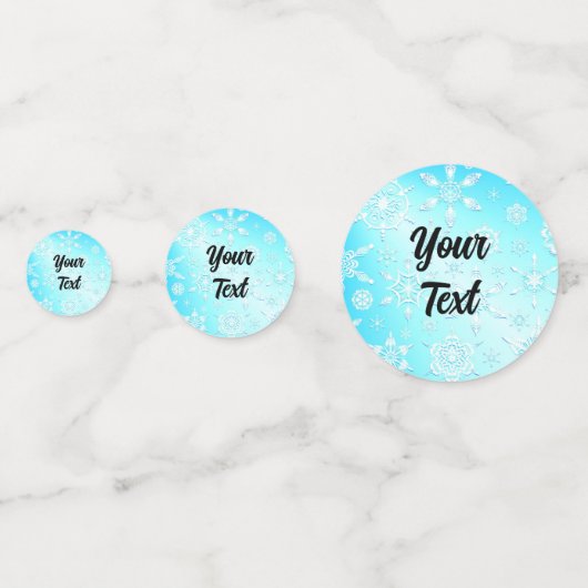 Crystal Snowflakes Pattern Konfetti (Vorderseiten)