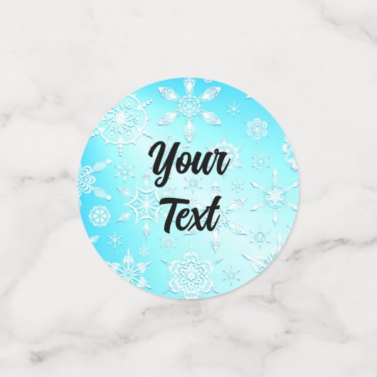 Crystal Snowflakes Pattern Konfetti (Klein Vorderseite)