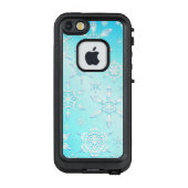 Crystal Snowflakes Pattern LifeProof iPhone Hülle (Rückseite)