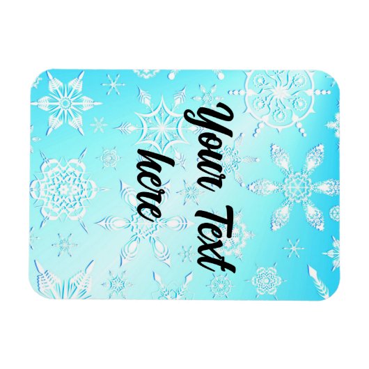 Crystal Snowflakes Pattern Magnet (Horizontal)