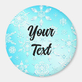 Crystal Snowflakes Pattern Magnet (Vorne)