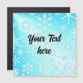 Crystal Snowflakes Pattern Magnetkarte (Vorne/Hinten)