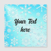 Crystal Snowflakes Pattern Magnetkarte (Vorderseite)