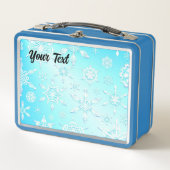 Crystal Snowflakes Pattern Metall Brotdose (Vorderseite)