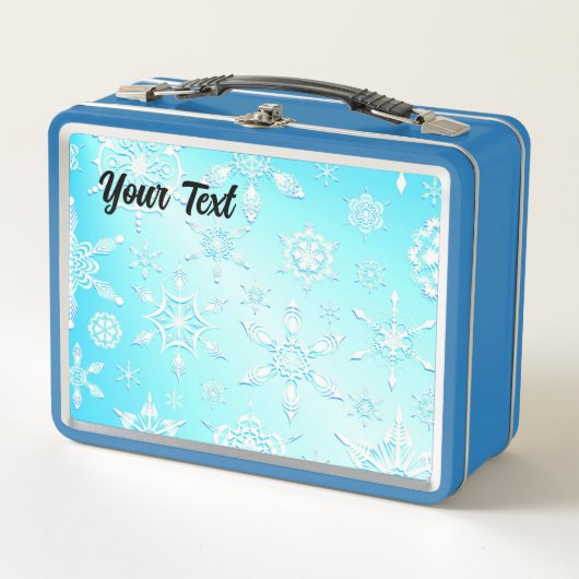 Crystal Snowflakes Pattern Metall Brotdose (Vorderseite)