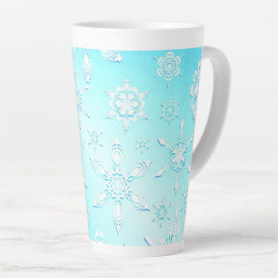 Crystal Snowflakes Pattern Milchtasse