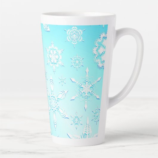 Crystal Snowflakes Pattern Milchtasse (Rechts)