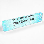 Crystal Snowflakes Pattern Namensplakette