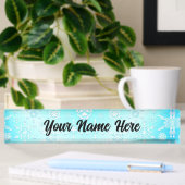 Crystal Snowflakes Pattern Namensplakette