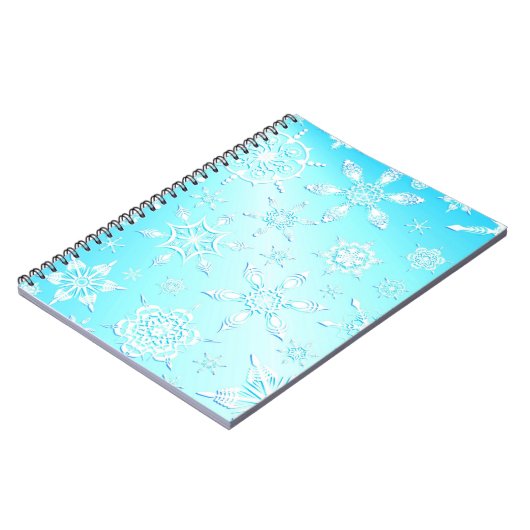 Crystal Snowflakes Pattern Notizblock (Linke Seite)