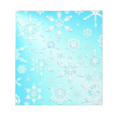 Crystal Snowflakes Pattern Notizblock (Vorderseite)