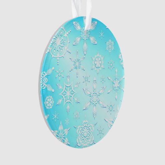 Crystal Snowflakes Pattern Ornament (Vorderseite)