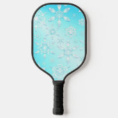 Crystal Snowflakes Pattern Pickleball Schläger (Rückseite)