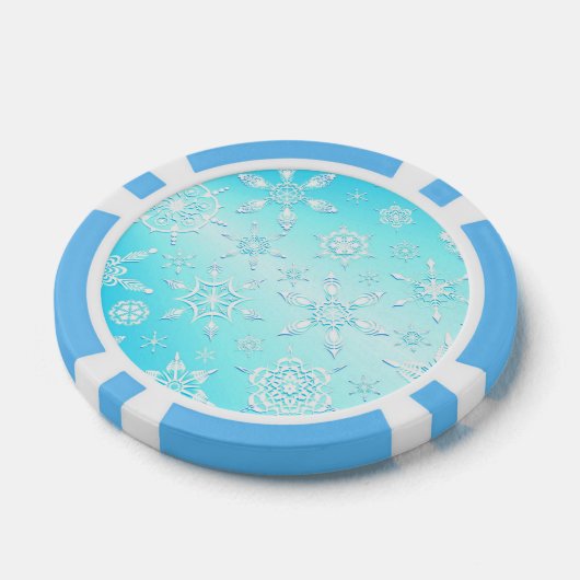 Crystal Snowflakes Pattern Pokerchips (Einzeln)