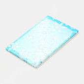 Crystal Snowflakes Pattern Post-it Klebezettel (angewinkelt)