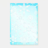 Crystal Snowflakes Pattern Post-it Klebezettel (Vorderseite)