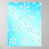 Crystal Snowflakes Pattern Poster (Vorne)