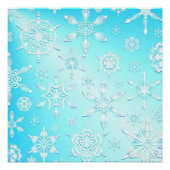 Crystal Snowflakes Pattern Poster (Vorderseite)