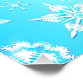 Crystal Snowflakes Pattern Poster (Ecke)