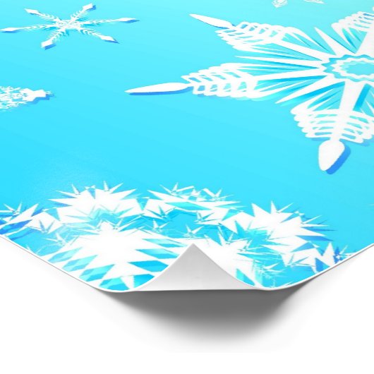 Crystal Snowflakes Pattern Poster (Ecke)