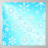 Crystal Snowflakes Pattern Poster (Vorne)