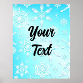 Crystal Snowflakes Pattern Poster (Vorne)
