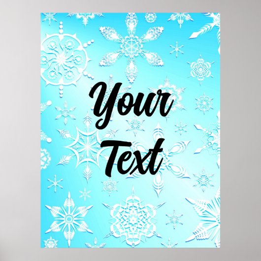 Crystal Snowflakes Pattern Poster (Vorne)