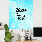 Crystal Snowflakes Pattern Poster (Heimbüro)