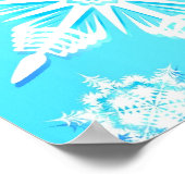 Crystal Snowflakes Pattern Poster (Ecke)