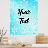 Crystal Snowflakes Pattern Poster (Küche)
