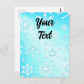 Crystal Snowflakes Pattern Postkarte (Vorne/Hinten)