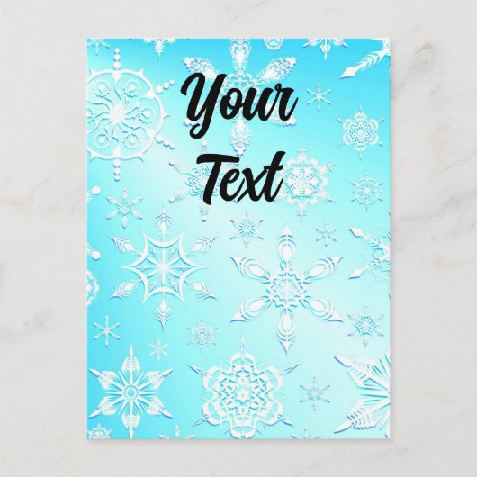 Crystal Snowflakes Pattern Postkarte (Vorderseite)